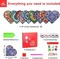 Diamond Painting Bookmark Bead Art Leather Book Mark Making Kit for Adults Night Craft Party DIY Diamond Art Drawing Bookmark by Number Painting for Arts Crafts Easter Women Gift (Black Heart)